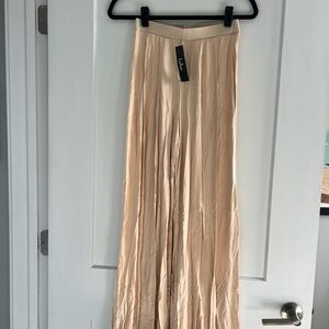 Lulu's Cream Wide-Leg Pants with Side Split